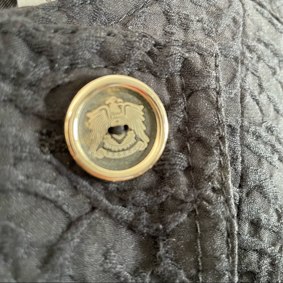 Zara Women Black Textured Crop Utility Jacket w/ Gold Details Size:XSmall - Picture 12 of 17